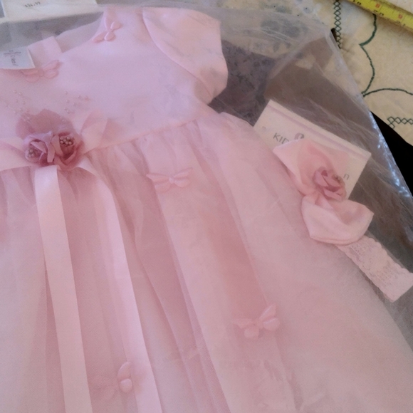 NWT Kid Collection Formal Girl's Butterfly Dress & Matching Hair Bow Size L - Picture 11 of 11